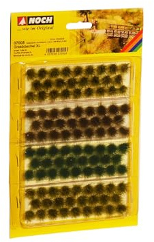 07005 Grasbüschel XL beige-grün, dunkelgrün, braun (104 Stück)