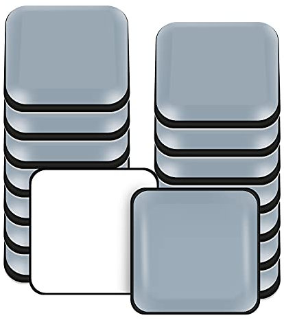 VABNEER Scivoli per Mobili, 16 Pezzi PTFE Teflon Quadrato Autoadesivi Cursori di Mobili per Spostare Mobili Pesanti (Quadrato, 30x30mm)
