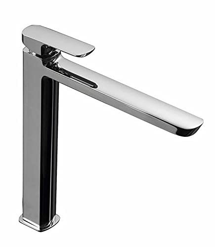 Rubinetto Miscelatore Alto per Lavabo Bagno Modello Mis Senza Scarico