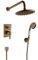 Colonne Douche Encastrable Retro 8 En Tete de Douche Pluie 2 Fonctions Ensemble de Douche avec Mitigeur Douche Encastrable-Couleur Antique