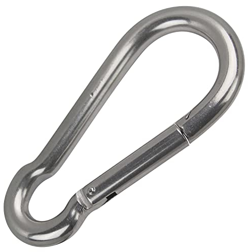 DERING Karabiner Edelstahl 5x50 mm 30 Stück Karabinerhaken für Camping Zubehör