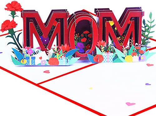 Zevmi 3D Grußkarte für Mama - Hochwertige Papierblume Grußkarten für Muttertagsgeschenke