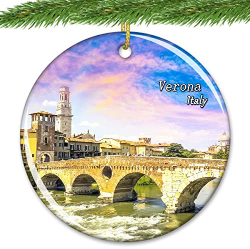 Italien Verona Weihnachtsschmuck Weihnachtsbaum Ornamente Keramik Weihnachten Dekorative hängende Ornamente für Urlaub Halloween Weihnachtsbaum Dekor