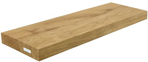 holz4home Wandregal 60 cm ohne Baumkante Natur geölt