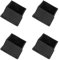 METALLIXITY Chaise Jambe Terminal Couverture (60mm x 60mm) 4Pcs, Carré PVC Meubles Pieds Capuchons Plancher Protecteur - pour Canapé Table Patio Chaises, Noir