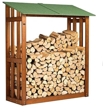 Acquista in Fabbrica Portalegna Legnaia in Legno da giardino esterno ripostiglio MADE IN ITALY Mod. L180 Mis. L180 x P70 x 180H