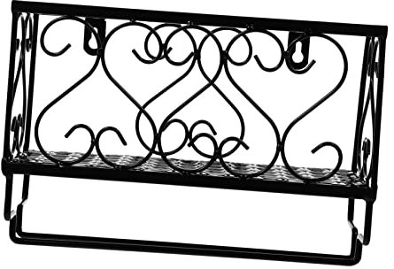 Alipis 1pezzi Organizzatore Da Parete Per Bicchieri Di Vino Ferro Porta Bottiglie e Calici Design Retro Comodo e Salvaspazio