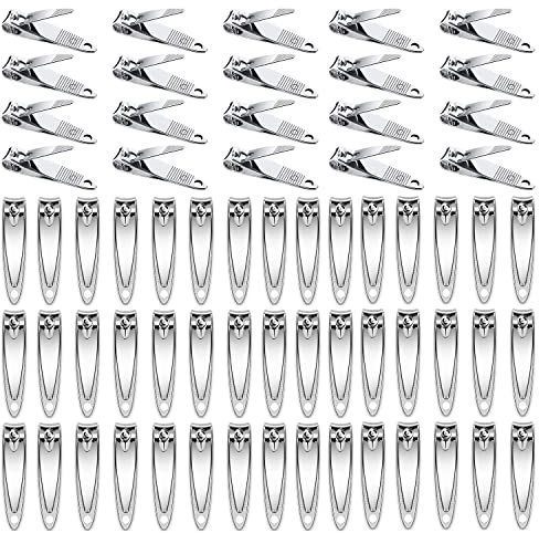Lot de 80 coupe-ongles en vrac, coupe-ongles plat, portable, en vrac, fournitures d'ongles, outils de manucure pour femmes, hommes, adultes, soins sans domicile