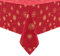 Yrendenge Weihnachtstischdecke Rot Gold Tischdecke Schneeflocke Stern Rechteckig Tischdecken, Abwaschbar Tischtuch Wasserdicht Winterurlaub Party Weihnachtsdekoration Tischwäsche, 130 x 220 cm