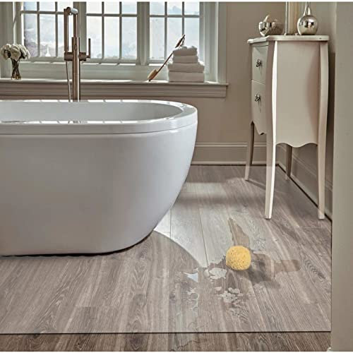 Transparent Plastic Carpet Protector Gaming Computer Rolling Chair Tile Pad/ Heavy Duty Vinyl Plank Flooring Mat - Plastic Clear, Low Pile Carpet Protector/ Rugs Protect Runners Cover, with Beveled Ed