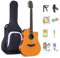 Rosen N10 Akustikgitarre für Anfänger Erwachsene Full Size Dreadnought Solid Spruce Top Acustica Guitarra Bundle Kit mit Gig Bag Tuner Strap Strings Capo Picks Cleaning Cloth, Rerto