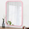 AOAOPQ Specchio rettangolare da parete per bagno, con cornice ad alta definizione, 45 x 65 cm, rosa, per fattoria moderna