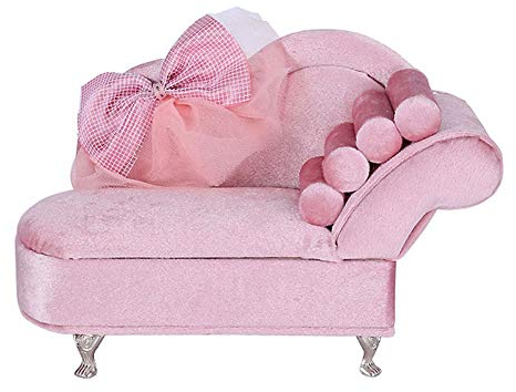 BONOOL Schmuckkästchen, Prinzessinnen-Sofa, Samt-Schmucktruhe mit Spiegel, tragbare Aufbewahrungsbox für Schmuck, Schmuckschatulle für Damen