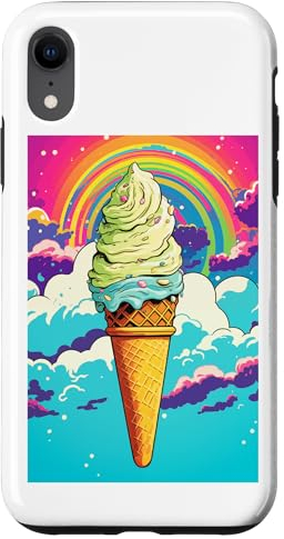 Carcasa para iPhone XR Helado de gofrera helado helado helado arte pop art vintage retro helado helado