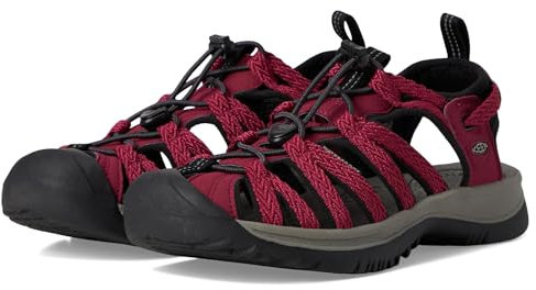KEEN Damen Whisper Sandalen, Beaujolais/Black