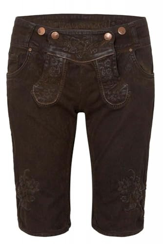 Hangowear Trachtenjeans Bermuda Ovida Dunkelbraun (DE/NL/SE/PL, Numerisch, 40, Regular, Regular, Dunkelbraun)