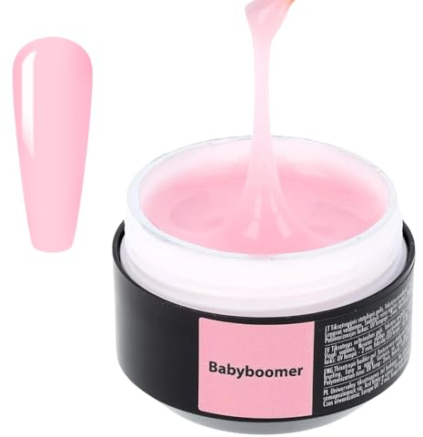 SINCERO SALON Easy Fluid Aufbaugel für Gelnägel - Babyboomer - Farbgel für Gelnägel - Ideal UV Gel für Nagelverlängerungen Korrekturen French Manicure - Nail Art - Builder Gel für Nägel 15ml