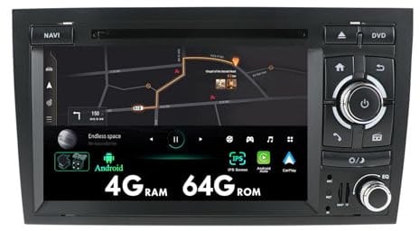 MISONDA Doppel-DIN Android 14 Autoradio für Audi A4 B6 B7 S4 RS4 SEAT 2003-2011 GPS-Navigation | Kamera | 7 Zoll | 4G+64G | Unterstützt DAB/WiFi/DVD/BT/USB/MirrorLink/SWC/FM