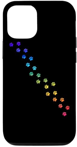 Regenbogen Hundepfoten für Hundefreunde und Hundeliebhaber Hülle für iPhone 12/12 Pro