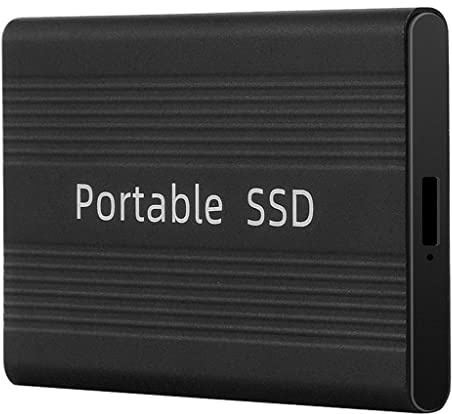 Portable SSD USB 3.0 USB-C 1TB 500GB External Solid State Disk 6.0Gb/S External Hard Drive for Laptop, Desktop Camera or Server (Color : Black, Size : 1TB)