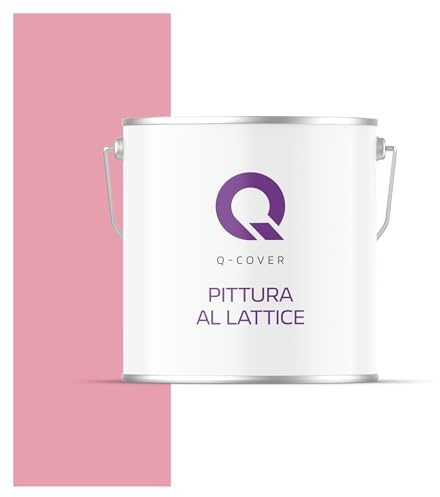 Q-COVER Latexfarbe 5L Rosa – Matte Innenfarbe für Wand & Decke, Klasse 3, Hohe Deckkraft, Scheuerfest