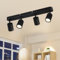 VEKIDOT LED Deckenstrahler 4 Flammig Schwarz, Deckenleuchte Strahler Schwenkbar 350°, Modern Deckenlampe Spot GU10, Metall Spotleuchte Deckenspot für Küche Wohnzimmer Schlafzimmer (Ohne Leuchtmittel)