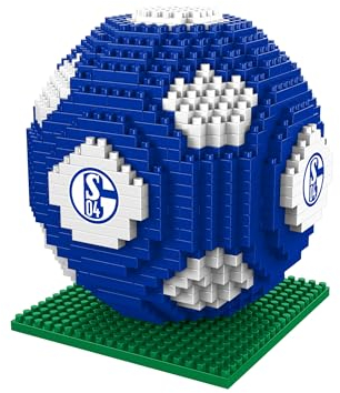 FOCO Offizielles Lizenzprodukt FC Schalke 04 BRXLZ-Steine 3D-Fußball BAU-Set 12+ yo