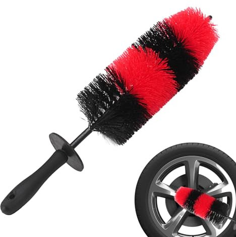 Felgenbürste – Autowasch-Felgenbürste mit weichen Borsten, Felgenreifenbürste, professionelle Auto-Radwaschbürste für PKW und LKW