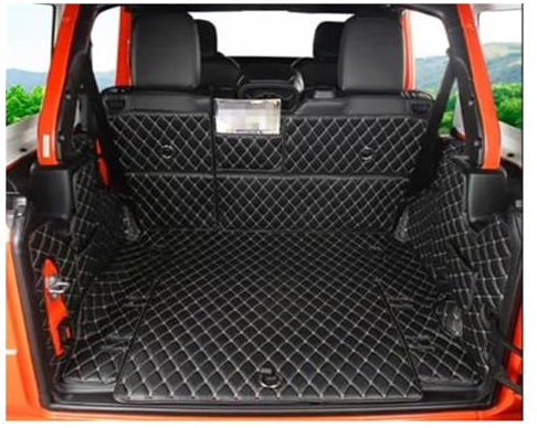 Kofferraumabdeckung Für Jeep Für Wrangler Für JL 4 Tür 2022 2021 2020 2019 2018 Cargo-Liner Boot Teppiche Auto Stamm Matten Auto Fracht Hinten Stamm Matte Kofferraumschutzmatte(1)