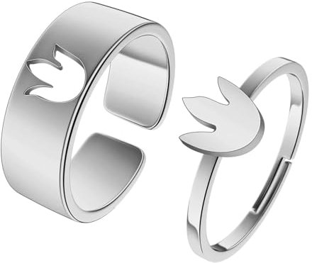 Schals Tücher Halstuch Scarf Dinosaurier-Pfotenabdruck-Verlobungsring Für Paare, Dino-Schmuck, Alternativer Verlobungsring, Verstellbarer Ring, Größenverstellbar, Silber