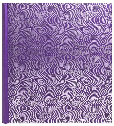 Exacompta - 1 Fotoalbum Buch Japan - 300 Fotos - 60 schwarze Seiten - Format 29 x 32 cm - Einband mit Textileffekt Lila