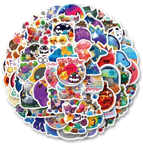 68 Stück Slime Rancher-Aufkleber, ästhetisches Vinyl, wasserdicht, Aufkleber für Wasserflasche, Skateboard, Laptop, Tagebuch, Telefon, Scrapbooking, Stoßstange für Kinder, Teenager, Erwachsene
