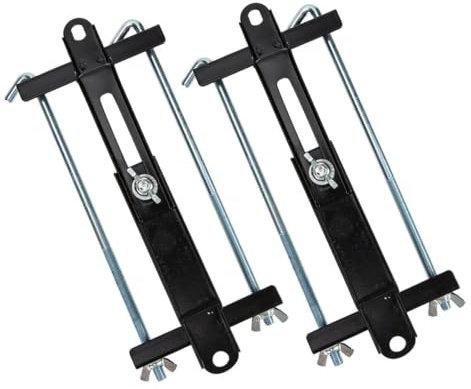 BELLIFFY 2pcs Metal Car Battery Holder Clamp Tie down Bracket for Automotive Battery Support