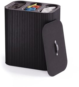 Joseph Joseph Tota Trio Luxe 90L Laundry Basket, Ecru, 3 Compartments