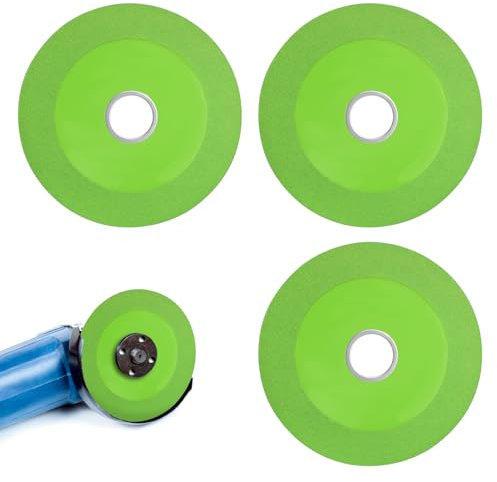 3pcs Glass Cutting Disc, Ceramic Cutting Blade for 4Inch Angle Grinder Glass Tile Saw Blade Rock Grinding Disc Glass Thin Diamond Blade for Glass Ceramics Jade Crystals Tile(Green)