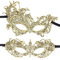 2PCS Gold Masquerade Masks Venetian Eye Mask Venetian Women Mask Mardi Gras Party Evening Prom Costume Mask, 21 x 8cm,Funny Face Masks,Gold Masquerade