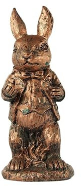 KUKUUU Gartenskulptur Figur Outdoor Tier Ornamente Dekor Statue (E)