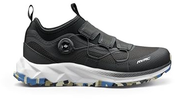RevolutionRace Ease Walking Shoes für Herren, Wanderschuhe mit Fitgo-System, Black/Martini Olive, 45