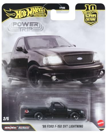 Hot Wheels Premium Car Culture Vehicle 99 Ford F150 SVT Lightning Pick Up Sports Collection Maßstab 1:64 für Kinder ab 3 Jahren