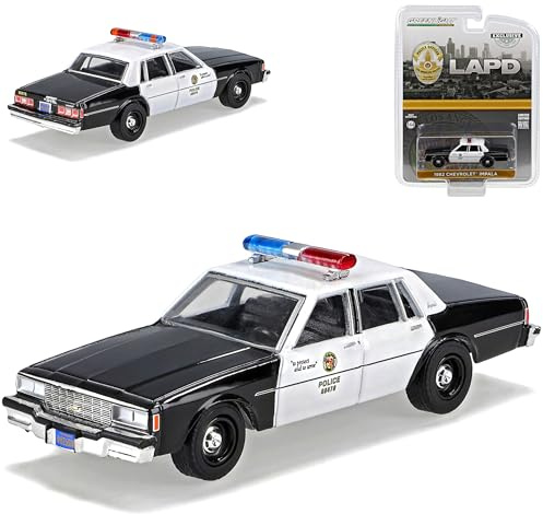alles-meine.de GmbH Chevrolet Impala Los Angeles Police LAPD 1982 1/64 Greenlight Modell Auto mit individiuellem Wunschkennzeichen