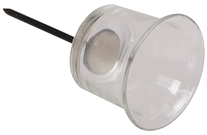 Unbekannt 4er Set Teelichthalter Kerzenstecker aus Glas KLAR zum Stecken o312 Kerzenhalter Metall Kerzenhalter Stecker für Kränze Teelichtalter