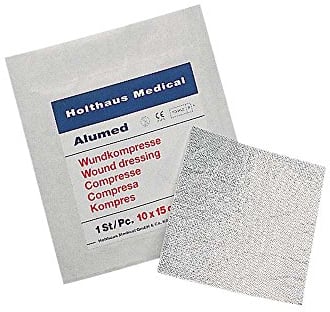 1x sterile Alumed® Kompresse Wundkompresse Vlieskompresse Aluminium Wundauflage, 10x10cm