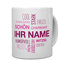 printplanet® Tasse mit Namen personalisiert - Motiv Positive Eigenschaften (Modern) Pink individuell gestalten - Farbvariante Weiß