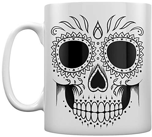 Grindstore Day of The Dead Mug for Tea or Coffee White