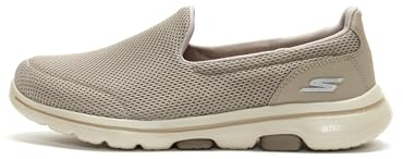 Skechers Go Walk 5, Zapatillas sin Cordones Mujer, Taupe Textile/Trim 15901W, 36.5 EU