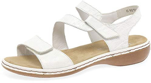 Rieker Sphere Womens Riptape Sandals 40 EU Weiß