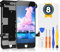 Bokman LCD Pantalla para iPhone 8 Reemplazo de Pantalla LCD con Cámara Frontal, Sensor Flex, Altavoz Auricular y Herramientas de Reparación(Negro)