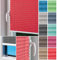 Home-Vision® Plissee Faltrollo ohne Bohren zum Kleben, Innenrahmen, Kollektion Melange Leinenoptik Blickdicht Sonnenschutz Jalousie für Fenster & Tür (Rot - Höhe 100cm x Breite 70cm)