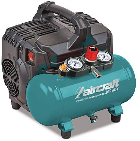 Aircraft Kolbenkompressor Airboy Silence 116 OF E (ölfreier Kompressor, Ansaugleistung 105 l/min, Behälterinhalt 6 l) 2001250