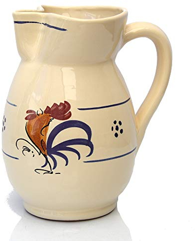 Colì, Pichet Ursulo Série Gallo 20 cm, Pichet à Eau, Pichet à vin, Pichet et pichets de Table, Pichet en Terre Cuite